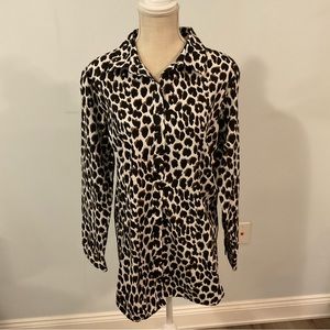 Christopher and Banks leopard print blouse Size extra, large, like new condition
